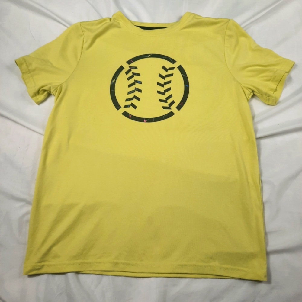 Size L ( 14 / 16) Xersion boys shirt Quick-dri Yellow with Baseball design